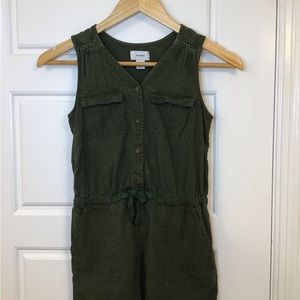 Old Navy Girls Green Sleeveless Jumpsuit